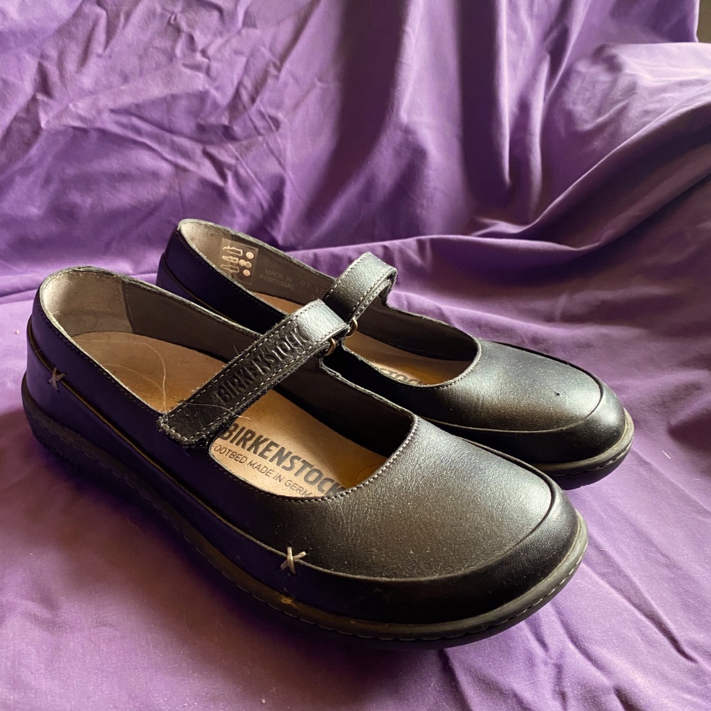 Birkenstock black Mary Janes. Size 37
